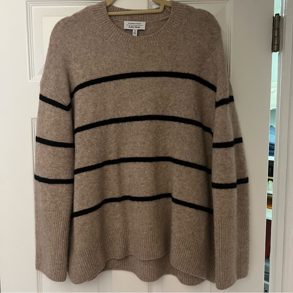 & Other Stories Wool Oversized Sweater, Stripe, Medium M